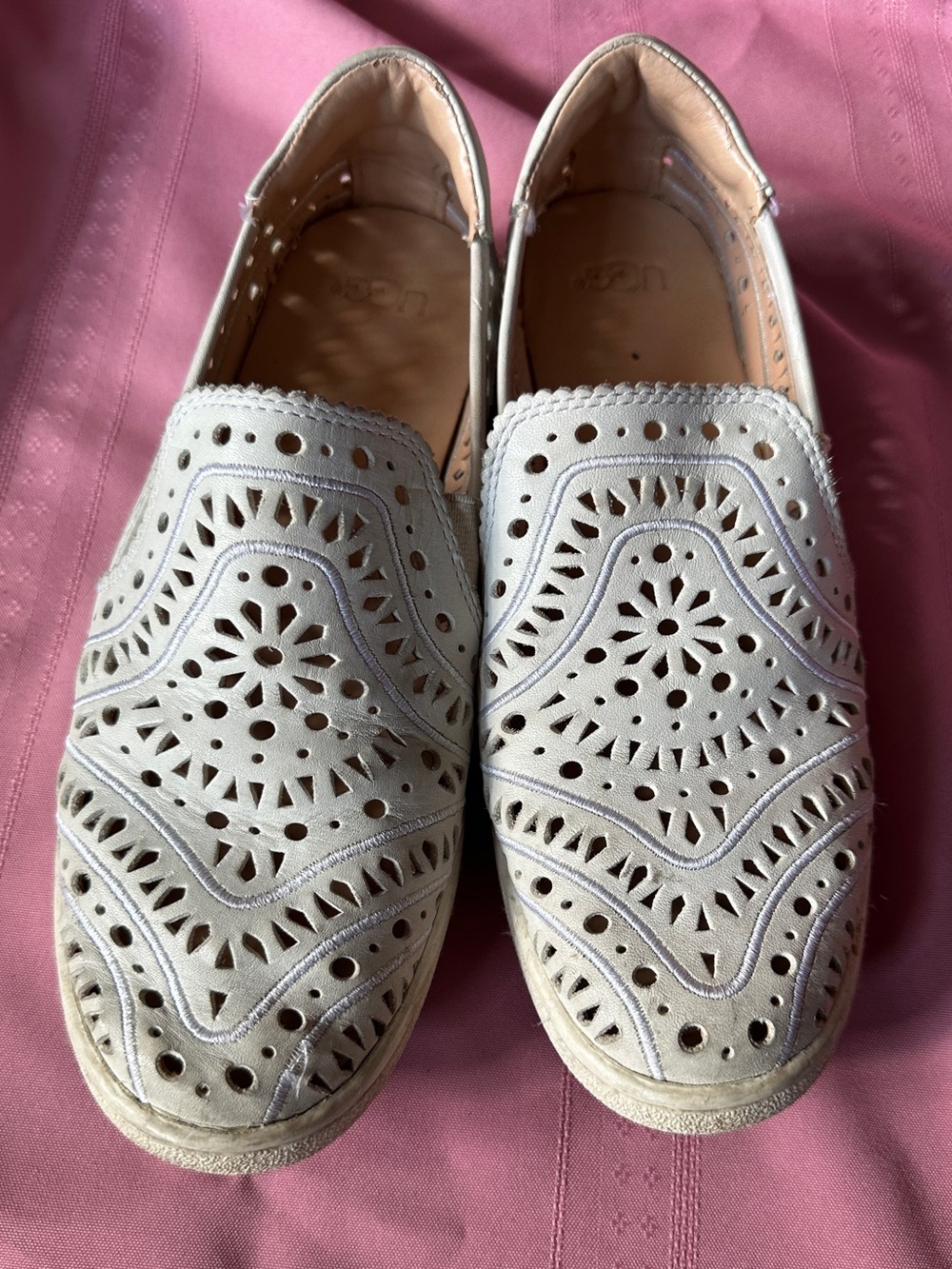 UGG Laser-Cut Leather Slip On